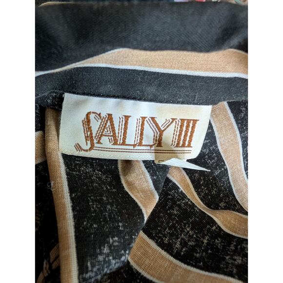 Women's vintage 1970s 1980s striped shirt dress size medium - Picture 5 of 5